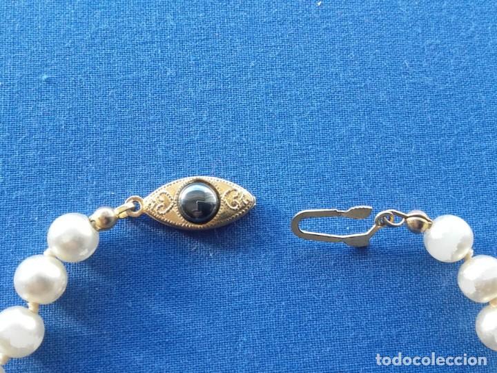 Joyeria: Collar vintage de perlas blancas y negras. Sin usar - Foto 4