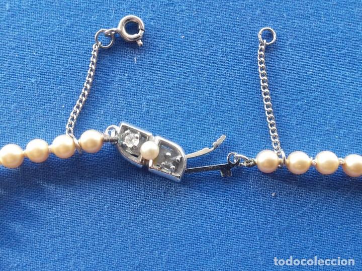 Joyeria: Collar de perlas vintage con cierre de plata - Foto 3