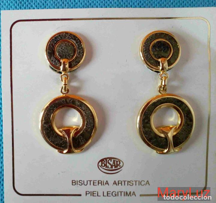 Joyeria: PENDIENTES DE PIEL. De pinza. A&ntilde;os 90. Sin usar. - Foto 1
