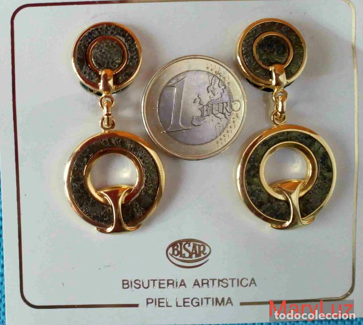 Joyeria: PENDIENTES DE PIEL. De pinza. A&ntilde;os 90. Sin usar. - Foto 2