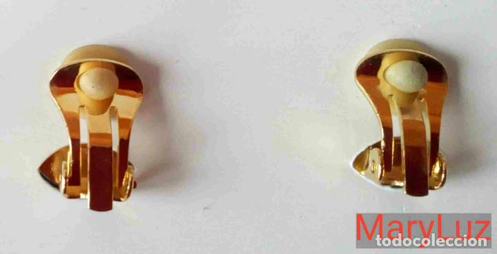 Joyeria: PENDIENTES DE PIEL. De pinza. A&ntilde;os 90. Sin usar. - Foto 4