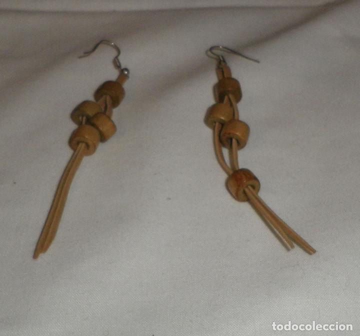 Joyeria: pendientes largos de madera - Foto 1