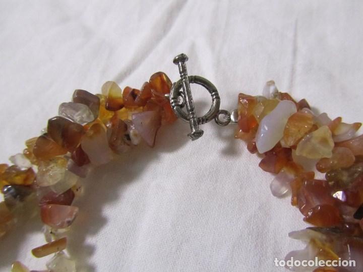 Joyeria: 2 collares triples de curzo carneola y &aacute;gata - Foto 3