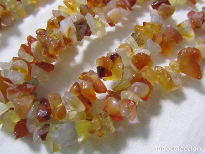 Joyeria: 2 collares triples de curzo carneola y &aacute;gata - Foto 7