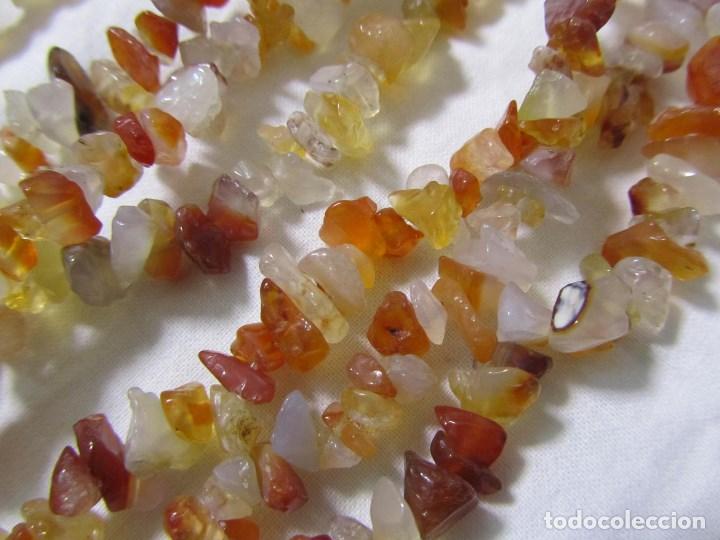 Joyeria: 2 collares triples de curzo carneola y &aacute;gata - Foto 8