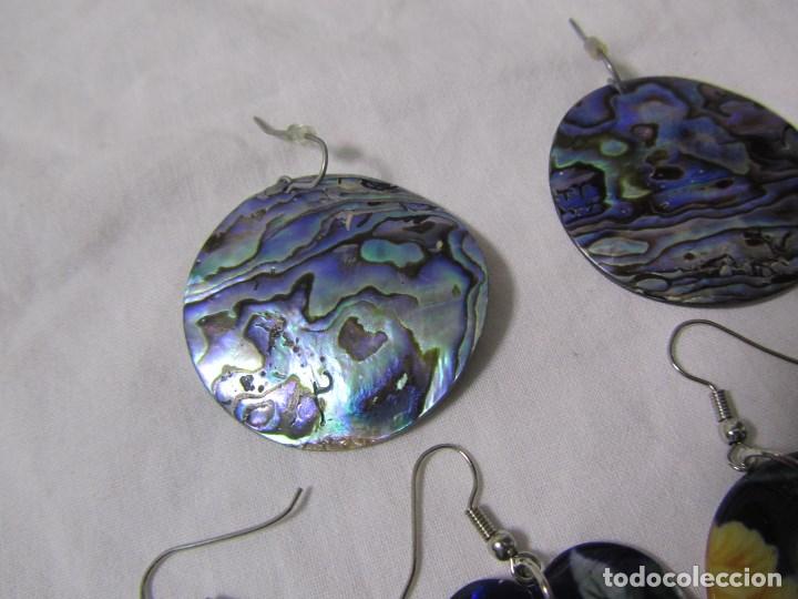 Joyeria: 3 pares de pendientes de n&aacute;car - Foto 4