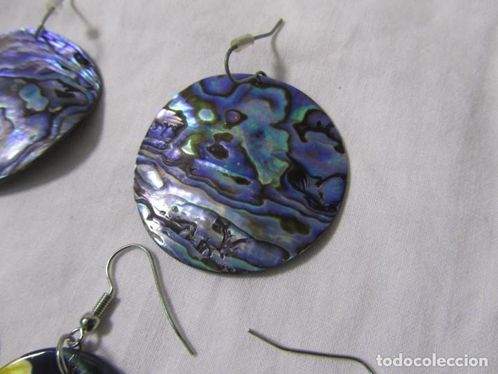 Joyeria: 3 pares de pendientes de n&aacute;car - Foto 5