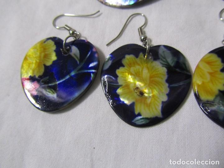 Joyeria: 3 pares de pendientes de n&aacute;car - Foto 6