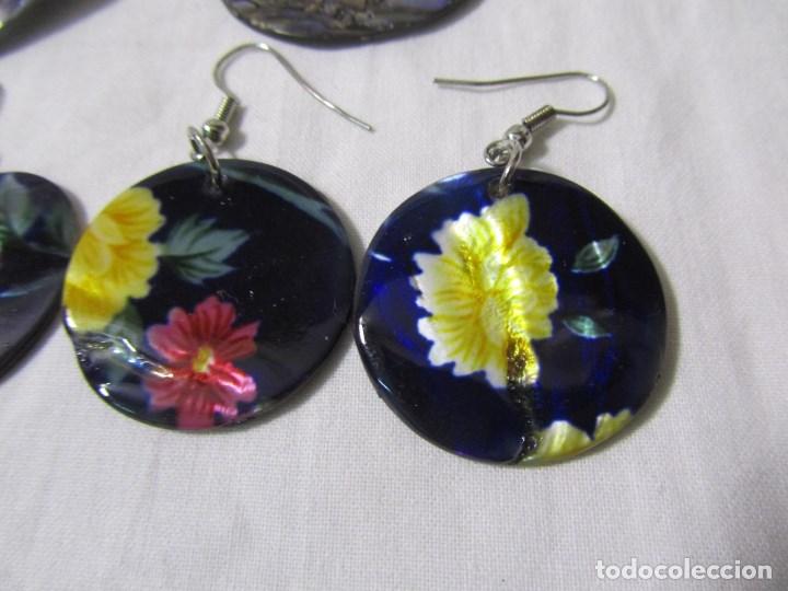 Joyeria: 3 pares de pendientes de n&aacute;car - Foto 7
