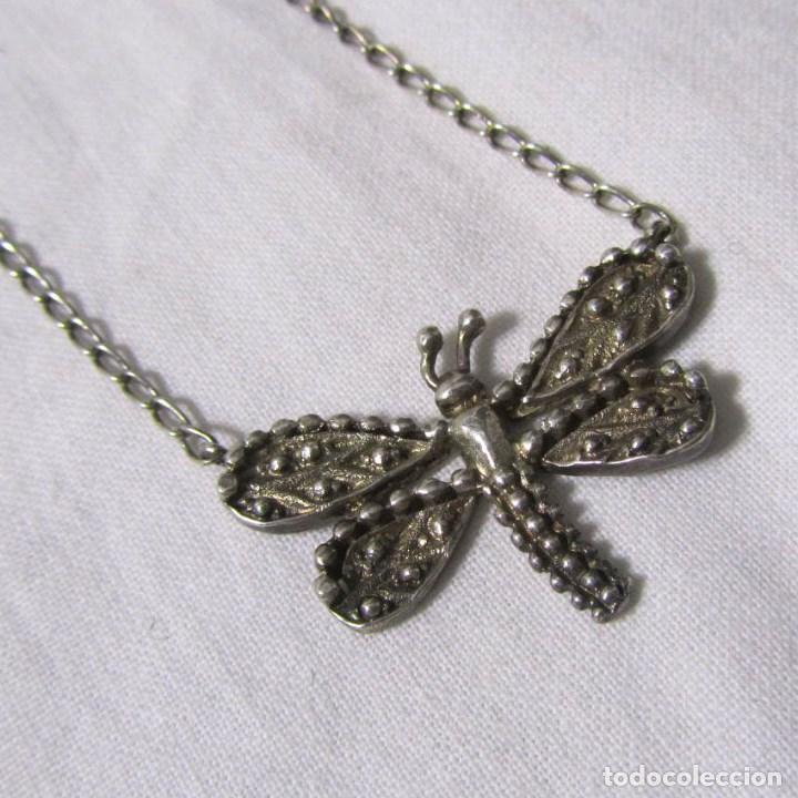 Joyeria: Colgante de plata en forma de mariposa con cadena de plata - Foto 1