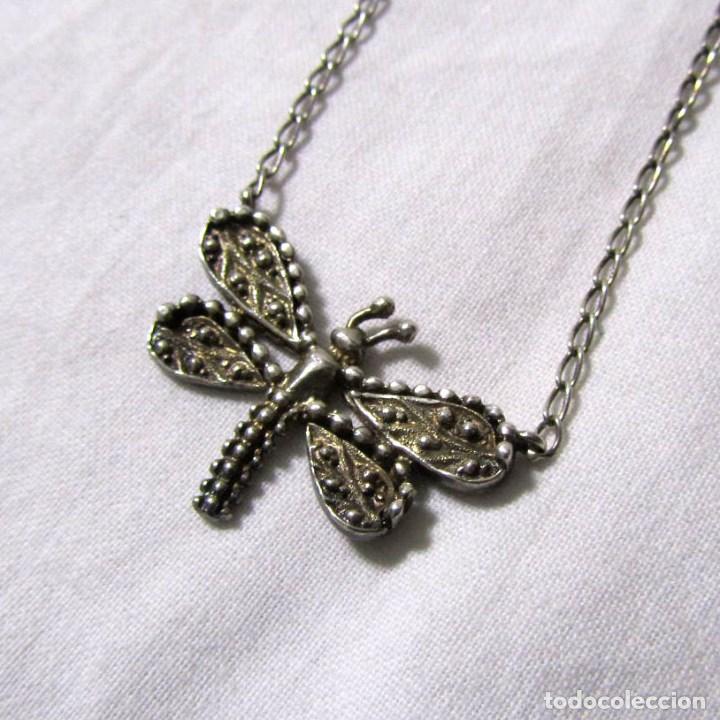 Joyeria: Colgante de plata en forma de mariposa con cadena de plata - Foto 2