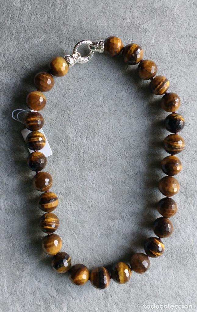 Gioielleria: COLLAR DE OJO DE TIGRE FACETADO.
