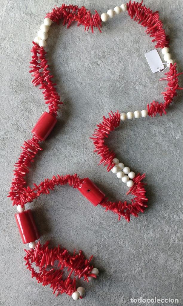 Joyeria: COLLAR DE CORAL ROJO Y BLANCO. - Foto 1