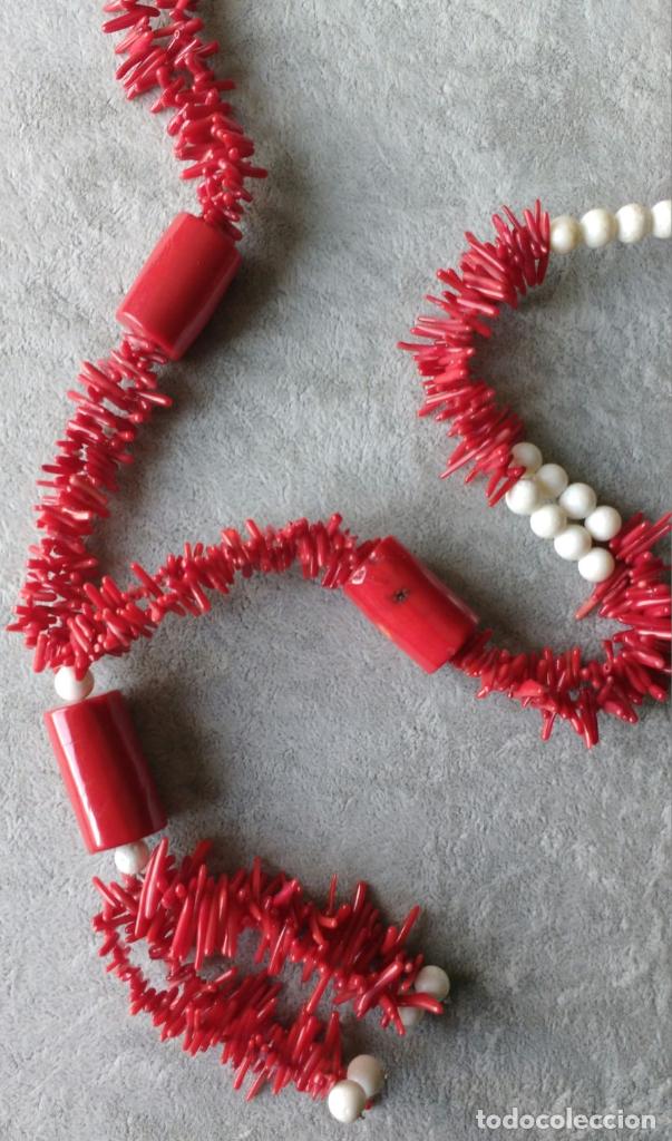 Joyeria: COLLAR DE CORAL ROJO Y BLANCO. - Foto 2