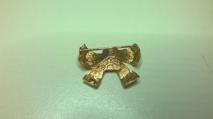 Joyeria: BROCHE DE SE&Ntilde;ORA, LAZO DORADO CON BRILLANTITOS - Foto 3