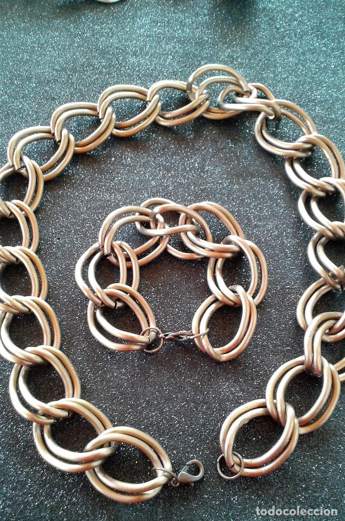Joyeria: COLLAR GARGANTILLA Y PULSERA DOBLE CADENA COBRE - Foto 1