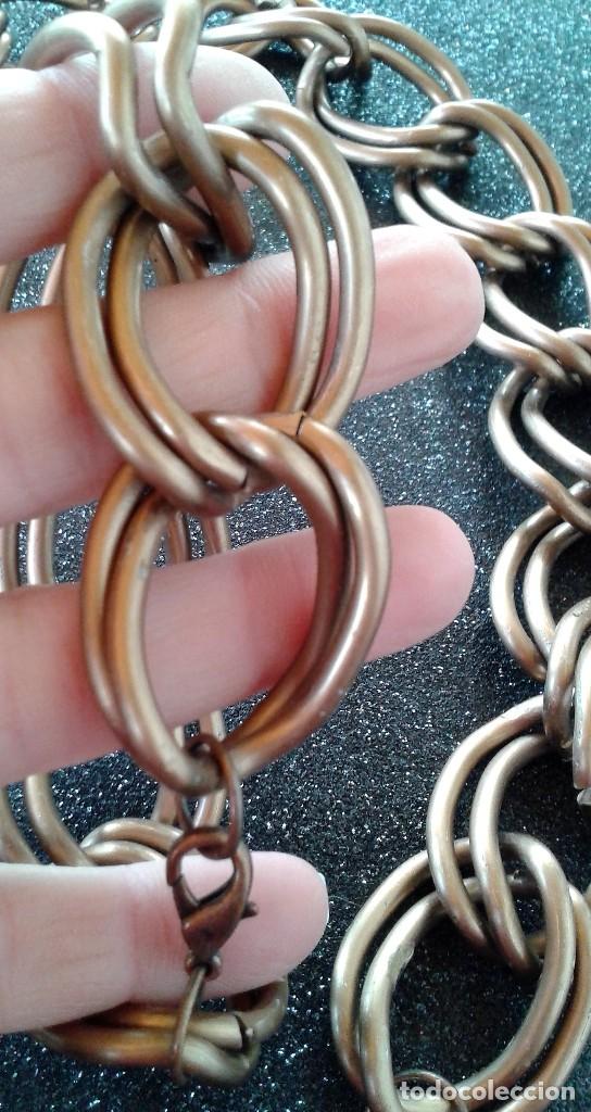 Joyeria: COLLAR GARGANTILLA Y PULSERA DOBLE CADENA COBRE - Foto 2