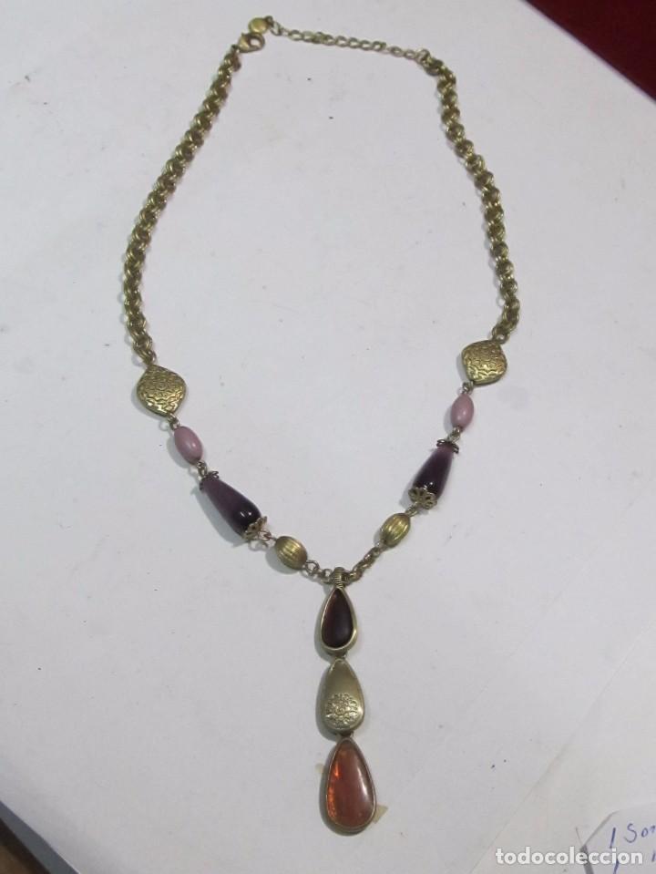 Joyeria: COLLAR FANTAS&Iacute;A DORADO CON PIEDRAS