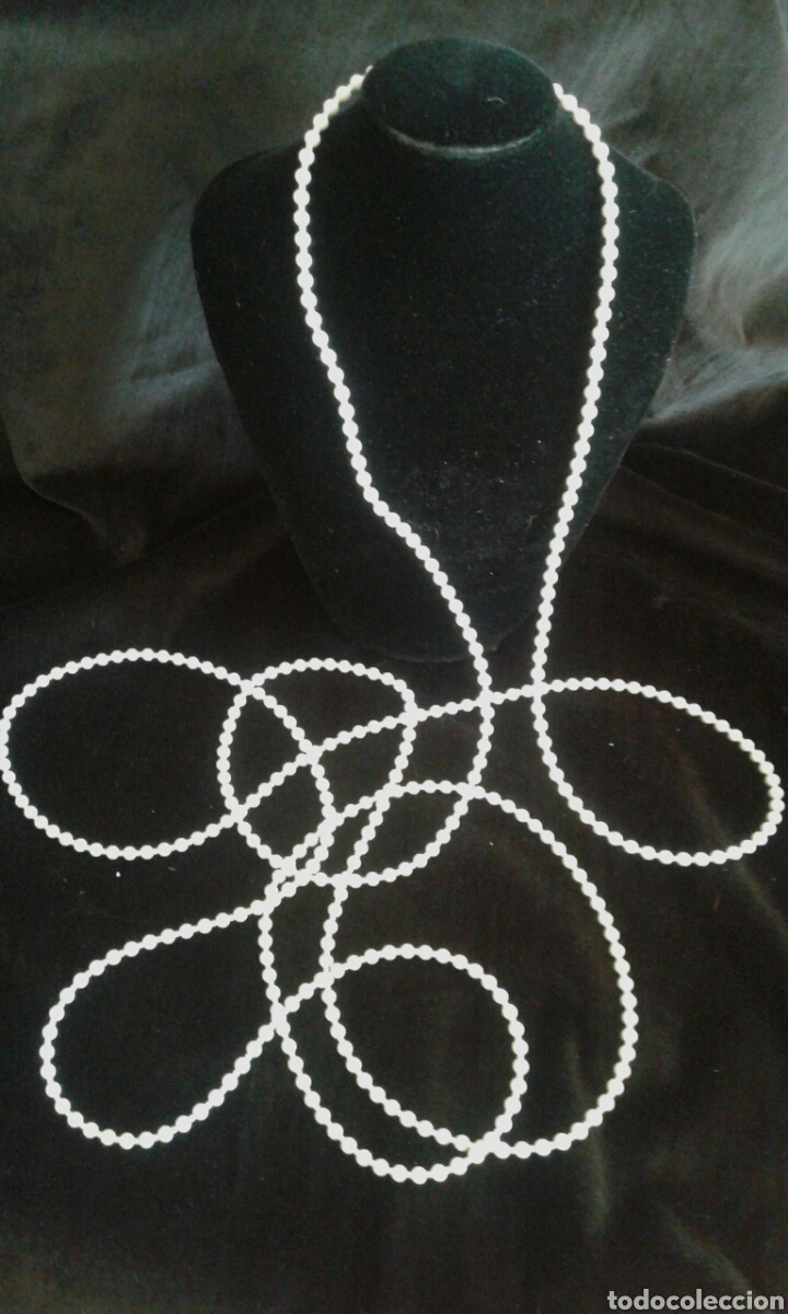 Joyeria: Collar vintage extra largo bolas pl&aacute;stico