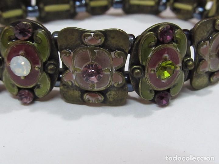 Schmuck: PULSERA FLEXIBLE MET&Aacute;LICA DORADO ANTIGUO