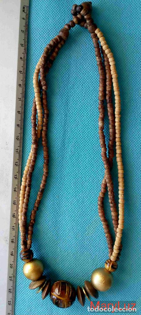 Joyeria: COLLAR DE MADERA. Sin usar. A&ntilde;os 90. - Foto 6