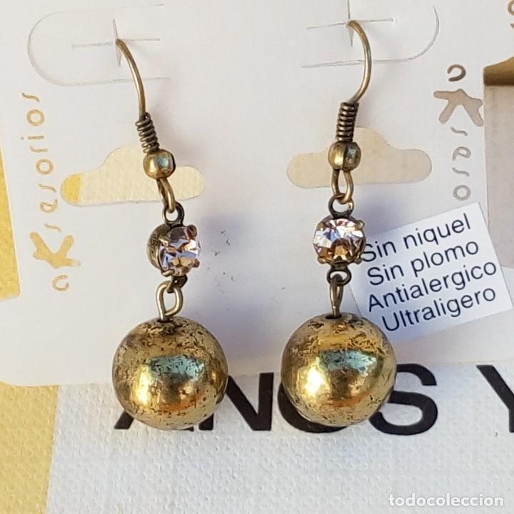 Joyeria: PRECIOSOS PENDIENTES LARGOS DE BOLA CON STRASS - Foto 1