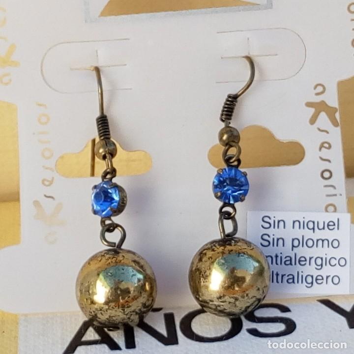 Joyeria: PRECIOSOS PENDIENTES LARGOS DE BOLA CON STRASS - Foto 2