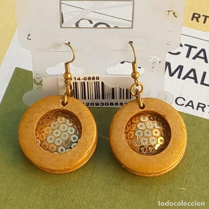 Joyeria: PRECIOSOS Y ELEGANTES PENDIENTES CIRCULARES EN MADERA DE COCO Y TELA - ANTIAL&Eacute;RGICOS - TANDTREND