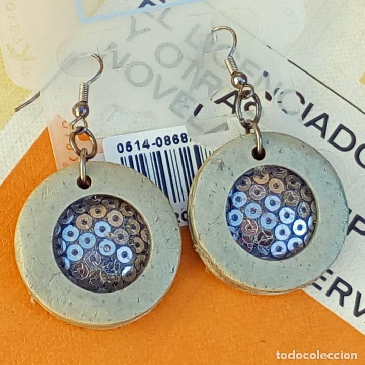 Joaillerie: PRECIOSOS Y ELEGANTES PENDIENTES CIRCULARES EN MADERA DE COCO Y TELA - ANTIAL&Eacute;RGICOS - TANDTREND
