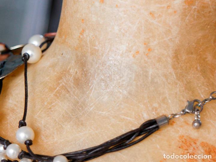 Joyeria: Collar de abalorios de n&aacute;car y metal - Foto 3