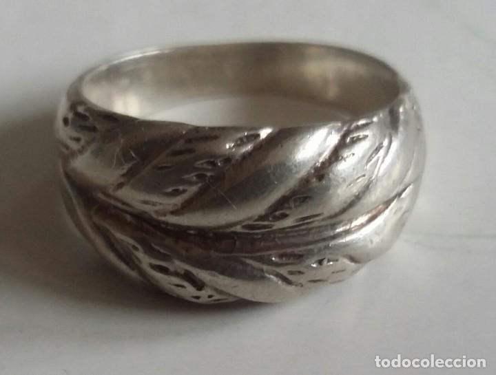 Joyeria: ANTIGUO ANILLO DE PLATA. HECHO A MANO - Foto 2