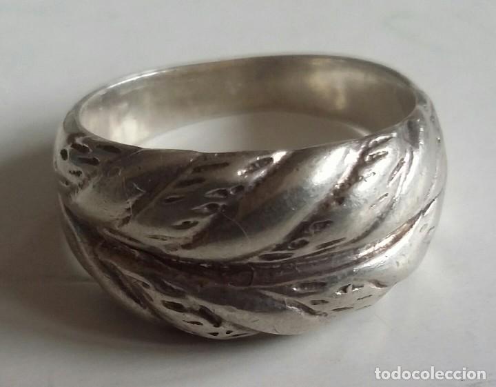 Joyeria: ANTIGUO ANILLO DE PLATA. HECHO A MANO - Foto 5