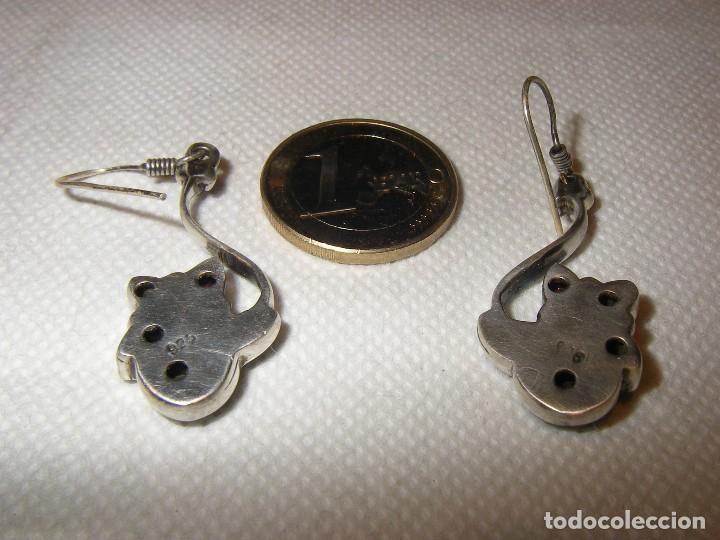 Joyeria: Pendientes de plata con granates, contraste 925. - Foto 2