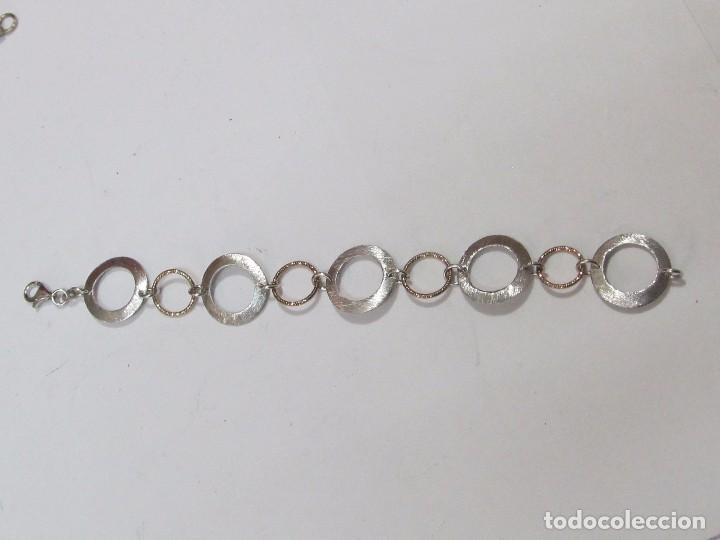 Joyeria: PULSERA DE PLATA AROS BICOLOR (17 cm.) - Foto 1