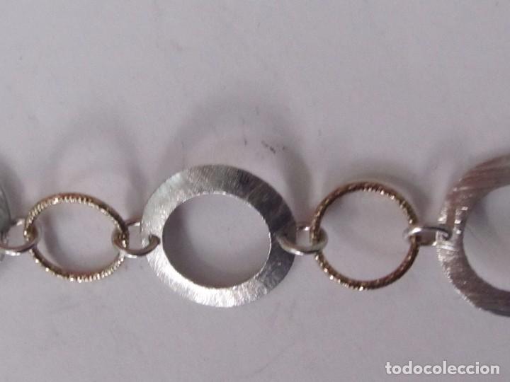 Joyeria: PULSERA DE PLATA AROS BICOLOR (17 cm.) - Foto 3