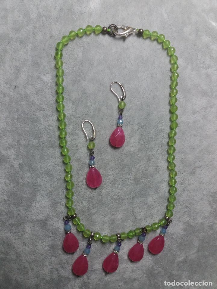 Gioielleria: collar de &aacute;gata verde montado en bisuter&iacute;a