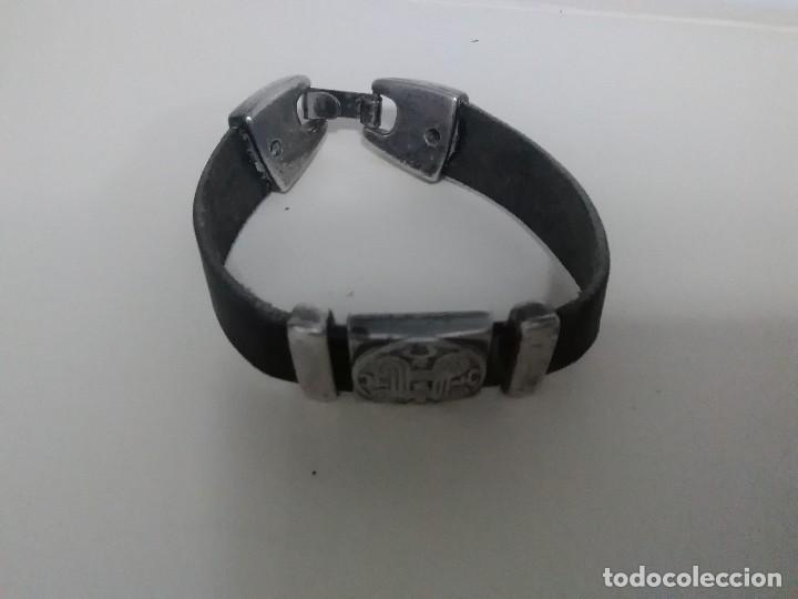 Joyeria: Pulsera plata ( 925)  y cuero - Foto 3