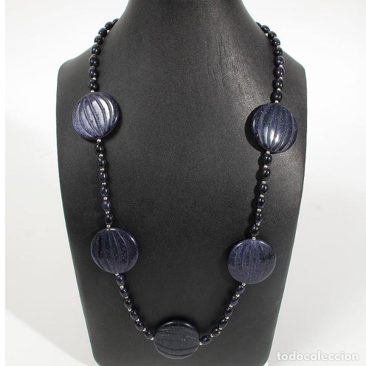 Joyeria: Collar aventurina azul 70cm - Foto 1