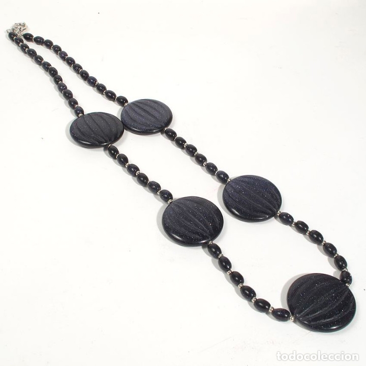 Joyeria: Collar aventurina azul 70cm - Foto 5
