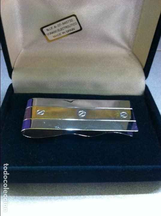 Joyeria: ALFILER DE CORBATA REVERSIBLE EN DORADO Y PLATEADO - Foto 2