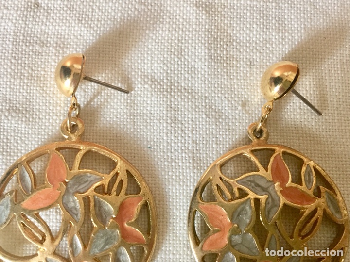Joyeria: Pendientes vintage esmaltados - Foto 3