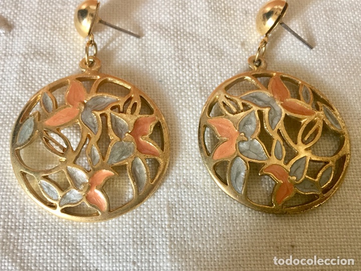 Joyeria: Pendientes vintage esmaltados - Foto 4
