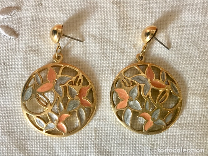 Joyeria: Pendientes vintage esmaltados - Foto 5