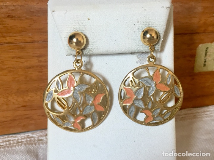 Joyeria: Pendientes vintage esmaltados - Foto 7