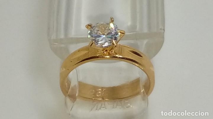 Joyeria: ANILLO BA&Ntilde;ADO EN ORO CON CRISTAL AUSTRIACO
