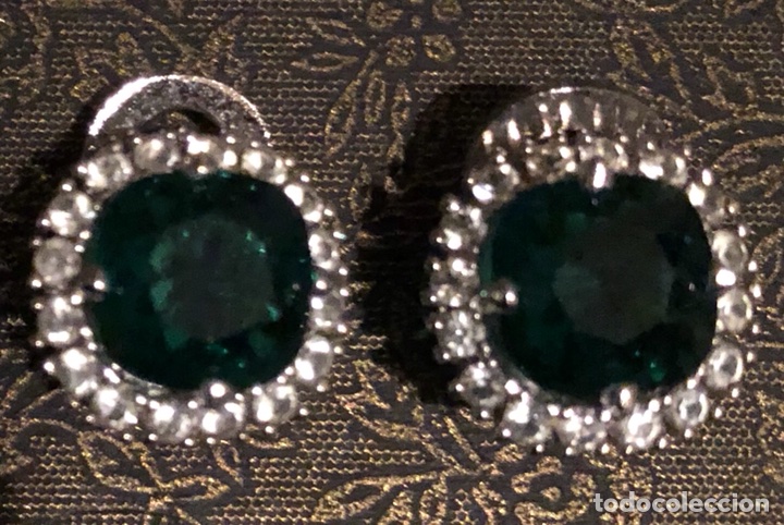 Gioielleria: Preciosa pareja de pendientes rodiados, y con exquisita pedreria