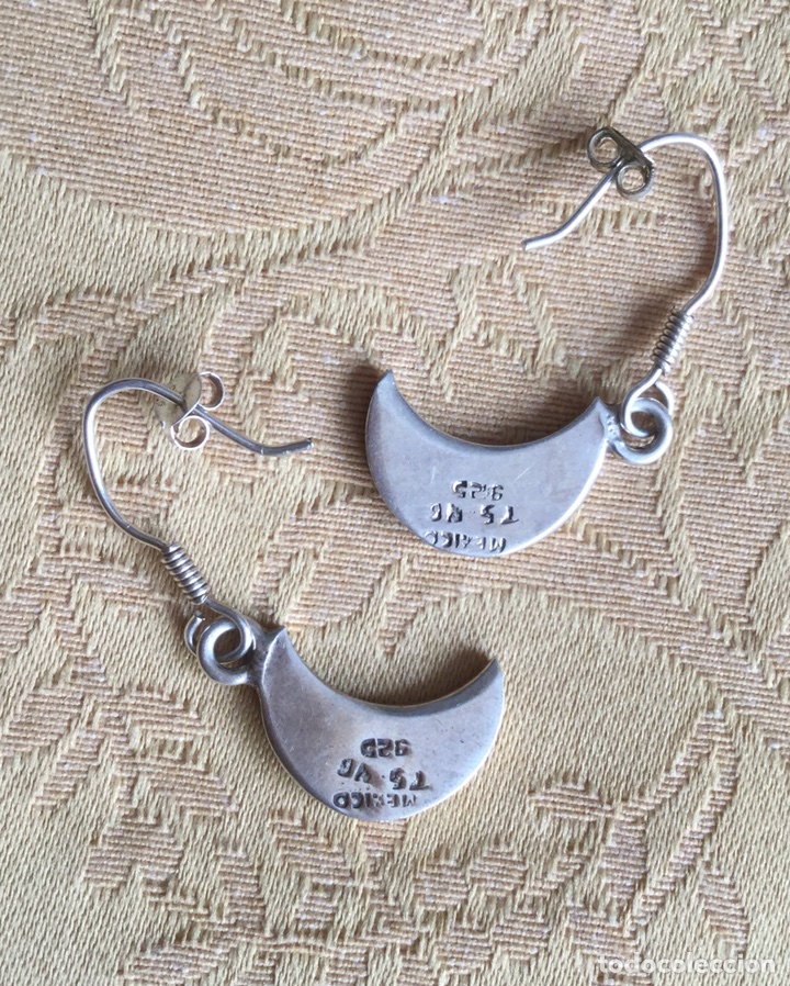 Joyeria: PENDIENTES PLATA DE LEY 925 CON FORMA DE LUNA - Foto 2