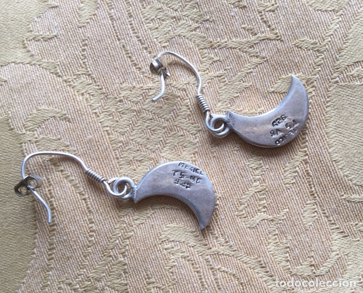 Joyeria: PENDIENTES PLATA DE LEY 925 CON FORMA DE LUNA - Foto 4