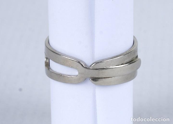 Joyeria: Anillo en metal plateado con piedra &aacute;gata - Foto 3