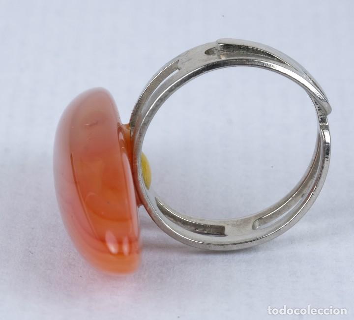 Joyeria: Anillo en metal plateado con piedra &aacute;gata - Foto 4